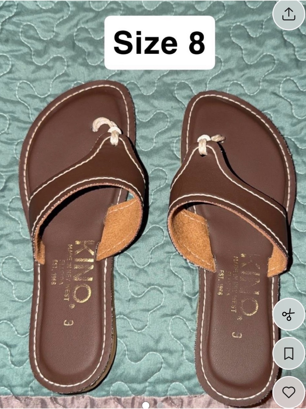 Kino sandals Women's Thong Sandals - Size 8